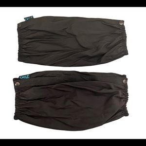 Vintage Chill Factor Arm Gaiters Sleeve Reversible Black 14.5” X 9” Moto Winter.